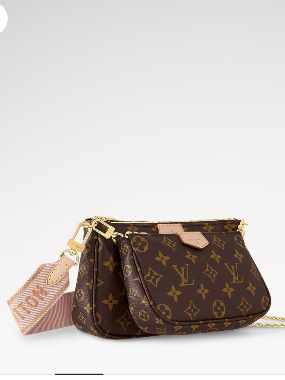 Louis Vuitton Brown Monogram multi Pochette accessories trio handbag
